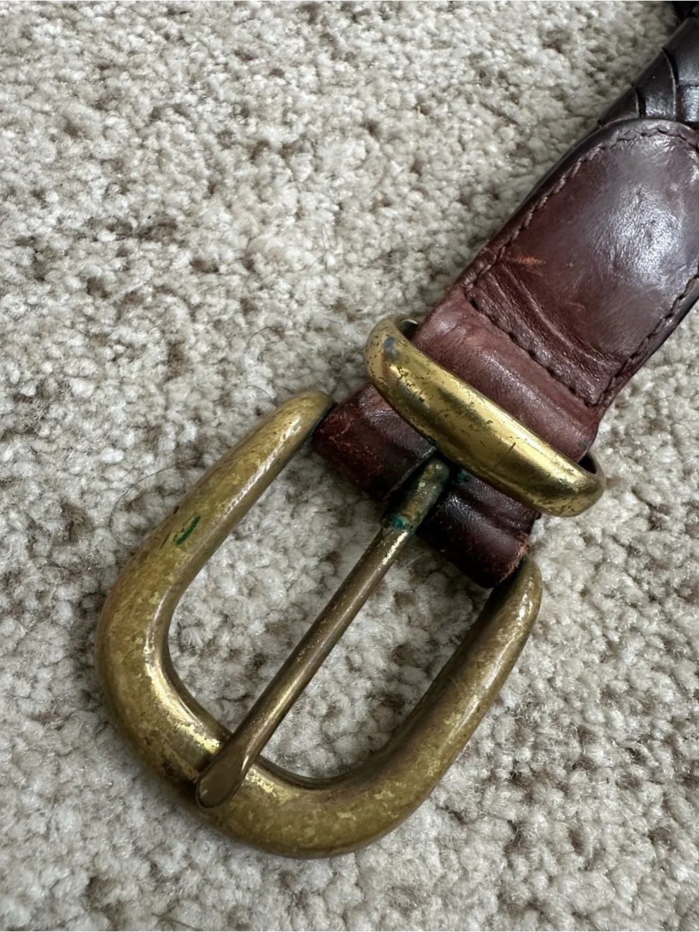 Coach Brown Braided Men’s Leather Belt 38